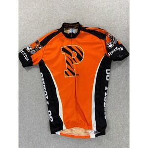 Princeton Tigers 3/4 Zip Short Sleeve Cycling Jersey (Men's Small) Orange